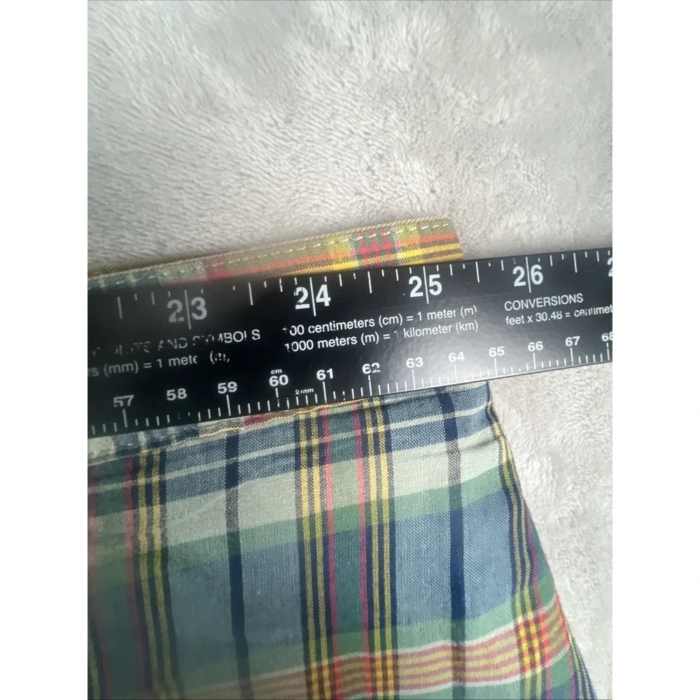 Polo Ralph Lauren Reversible Shorts Mens Size 52 Multicolor Plaid Khaki Cotton